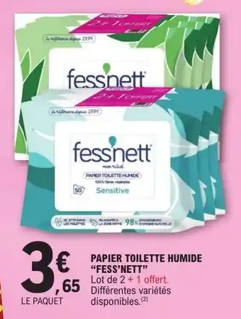 E.Leclerc PAPIER TOILETTE HUMIDE “FESS’NETT” offre