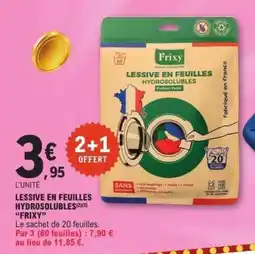 E.Leclerc LESSIVE EN FEUILLES HYDROSOLUBLES FRIXY offre