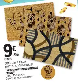 E.Leclerc TAPIS BROSSE COCO IMPRIMÉ ARVIX offre