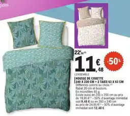 E.Leclerc HOUSSE DE COUETTE offre