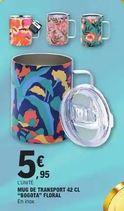 E.Leclerc Mug de transport 42 cl 'Bogota' Floral offre