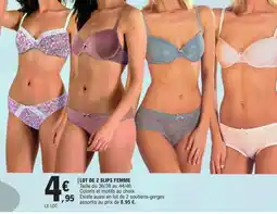 E.Leclerc Lot de 2 slips femme offre