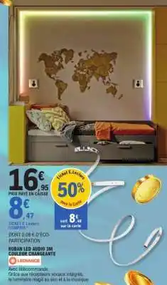 E.Leclerc RUBAN LED AUDIO 3M COULEUR CHANGEANTE offre