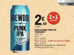 E.Leclerc BIÈRE BLONDE PUNK IPA BREWDOG offre