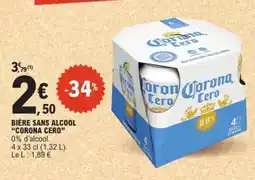 E.Leclerc BIÈRE SANS ALCOOL “CORONA CERO” offre