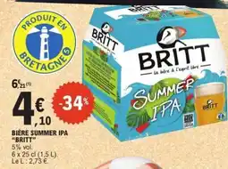 E.Leclerc Bière Summer IPA BRITT offre