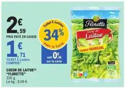E.Leclerc Cœur de laitue FLORETTE offre