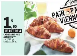 E.Leclerc LE LOT DE 4 CROISSANTS AUX ABRICOTS offre