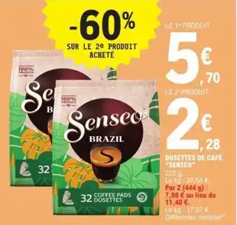 E.Leclerc Dosettes De Café Senseo offre
