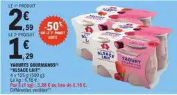 E.Leclerc YAOURTS GOURMANDS 'ALSACE LAIT' offre