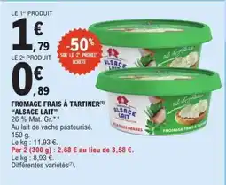 E.Leclerc Fromage Frais à Tartiner 'Alsace Lait' offre
