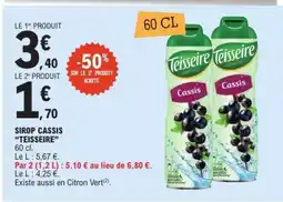 E.Leclerc Sirop Cassis 'Teisseire' offre
