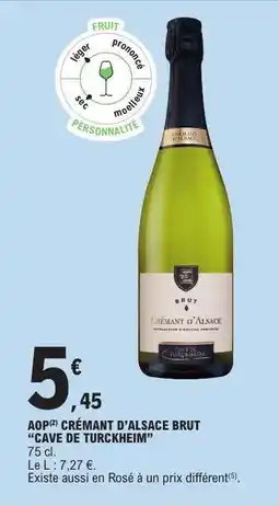 E.Leclerc AOP Crémant d'Alsace Brut 'Cave de Turckheim' offre