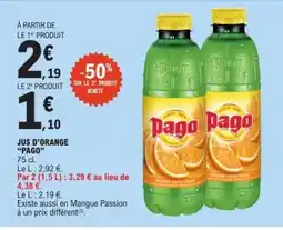 E.Leclerc Jus d'Orange Pago offre