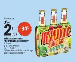 E.Leclerc BIÈRE AROMATISÉE “DESPERADOS SUNLIGHT” offre
