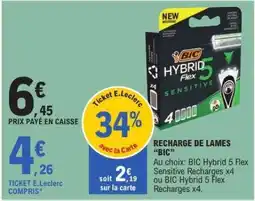 E.Leclerc RECHARGE DE LAMES “BIC” offre