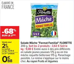 Carrefour Salade mâche "format familial" florette offre