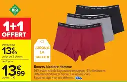 Carrefour Boxers bicolore homme offre