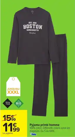 Carrefour Pyjama printé homme offre