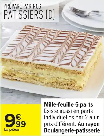 Carrefour Mille-feuille 6 parts offre