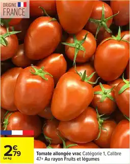 Carrefour Tomate allongée vrac offre