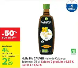 Carrefour Huile bio cauvin offre
