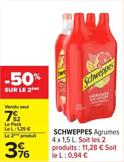 Carrefour Schweppes agrumes offre