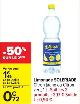 Carrefour Limonade soleriade offre