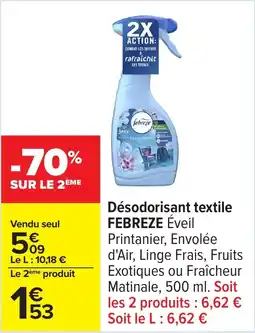 Carrefour Désodorisant textile febreze offre