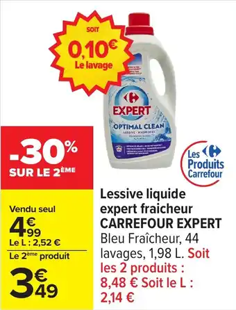 Carrefour Lessive liquide expert fraicheur carrefour expert offre