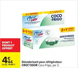 Carrefour Désodorisant pour réfrigérateur croc'odor offre