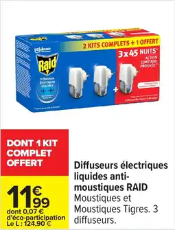 Carrefour Diffuseurs électriques liquides anti-moustiques RAID offre