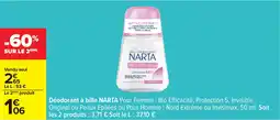 Carrefour Déodorant à bille narta offre