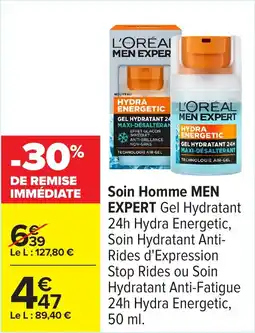 Carrefour Soin homme men expert offre
