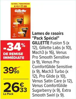 Carrefour Lames de rasoirs "pack spécial" gillette offre