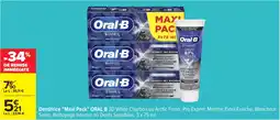 Carrefour Dentifrice "maxi pack" oral b offre