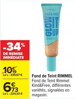 Carrefour Fond de teint rimmel offre