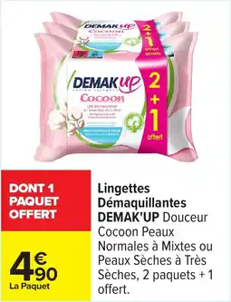 Carrefour Lingettes démaquillantes demak'up offre