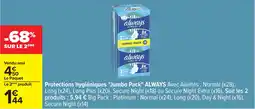 Carrefour Protections hygiéniques "jumbo pack" always offre
