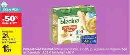 Carrefour Petit pot bébé bledina offre