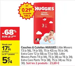 Carrefour Couches & Culottes HUGGIES offre