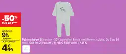 Carrefour Pyjama bébé offre