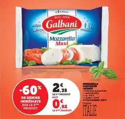 Super U Mozzarella pasteurisk galbani offre