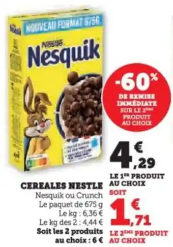 Super U Cereales nestle offre
