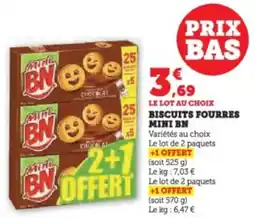 Super U Biscuits fourres mini bn offre