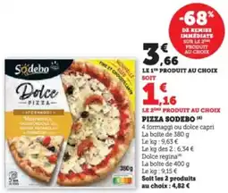 Super U Pizza sodebo offre