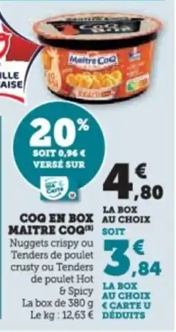 Super U Coq en box au choix maitre coq offre
