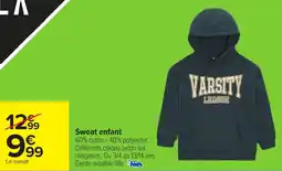 Carrefour Sweat enfant offre