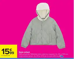 Carrefour Veste enfant offre