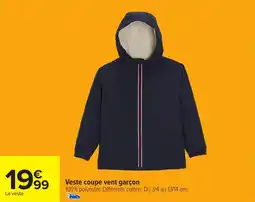 Carrefour Veste coupe vent garçon offre